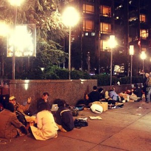 Occupy Wall Street Protesters Outside 15 Central Park West, the Residence of Lloyd Blankfein, CEO of Goldman Sachs