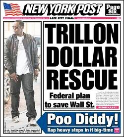 New York Post Cover, September 20, 2008