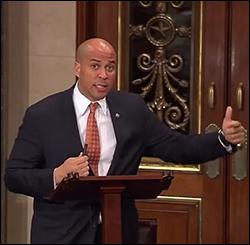 Senator Cory Booker of New Jersey Says "I Am Outraged" Over Slick Way Roll Back of Derivatives Regulation Was Slipped Into Spending Bill