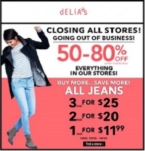 Delia's Is Among a Growing List of Retailers Filing for Bankruptcy, Closing Stores, or Liquidating