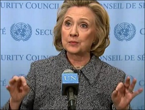 Hillary Clinton at Press Conference on Status of Her Emails While Secretary of State