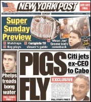 February 1, 2009 Cover of the New York Post