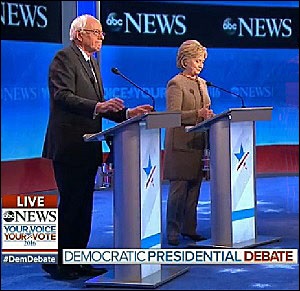 Senator Bernie Sanders and Hillary Clinton Address the DNC Data Breach During the Democratic Debate on Saturday evening, December 19, 2015