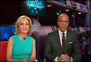 Andrea Mitchell and Lester Holt Moderating the January 17, 2016 Democratic Debate on NBC