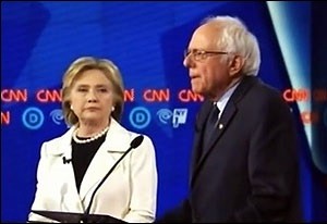 Hillary Clinton Tells Senator Bernie Sanders That There's No Evidence She Can Be Swayed by Wall Street Money During CNN Debate, April 14, 2016
