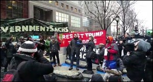 Jonathan Westin, Director, New York Communities for Change, Speaks at Goldman Sachs Protest on January 17, 2017