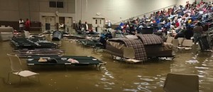 Flooded Shelter in Port Arthur, Texas
