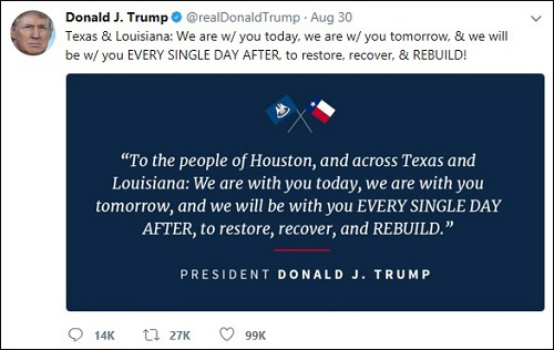 Trump Tweet on Texas and Louisiana (1)