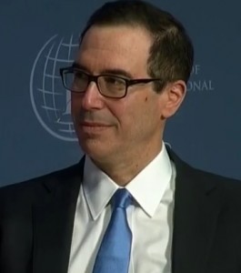 U.S. Treasury Secretary Steven Mnuchin Speaking at the Institute of International Finance, April 20, 2017