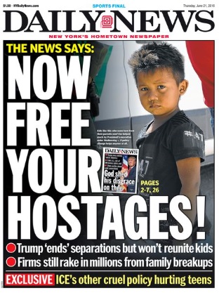 New York Daily News Front Page, June 21, 2018