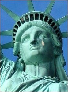 Statue Of Liberty With Tear