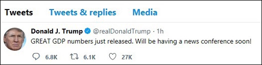 Trump Tweet July 27, 2018