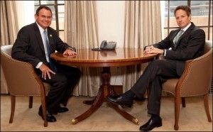 Michael F. Silva (left), Chief of Staff to Tim Geithner, President of the Federal Reserve Bank of New York During the 2008 Financial Crisis (Source -- London Bullion Market Association)