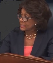 Maxine Waters, Chair of House Financial Services Committee, Giving Opening Remarks at Wells Fargo Hearing on March 12, 2019 (Source: Screenshot from Live Feed.)