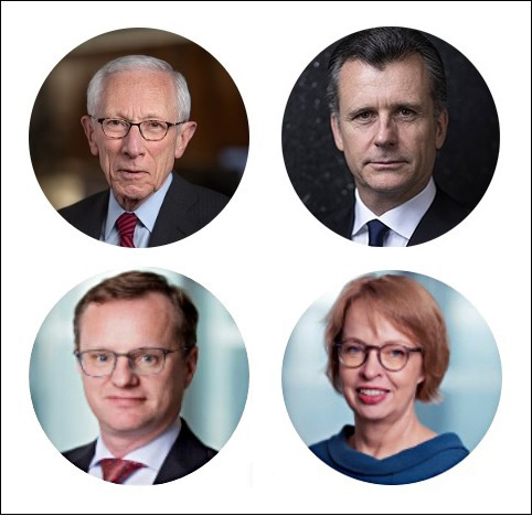 BlackRock Authors of “Going Direct.” Top, left to right: Stanley Fischer, Philipp Hildebrand. Bottom, left to right: Jean Boivin, Elga Bartsch.