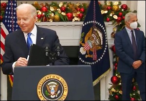 President Joe Biden Speaking at Press Conference on New COVID Variant, Omicron, on Monday, November 29, 2021