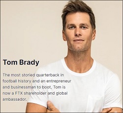 Tom Brady Info on FTX.US Website