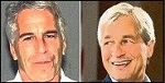 Jeffrey Epstein (left); Jamie Dimon (right).