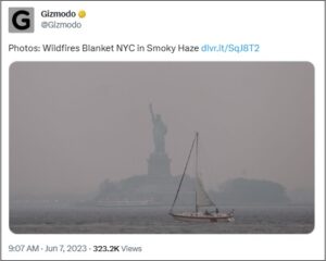 Smokey Air Tweet by Gizmodo