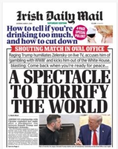 Irish Daily Mail, Front Page March 1, 2025